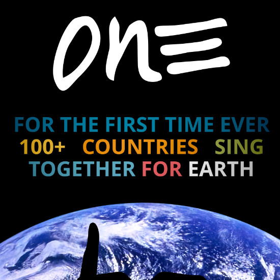 Poster of ONE EARTH by DILI KI, winner of InterContinental Music Awards 2024, posing for their award